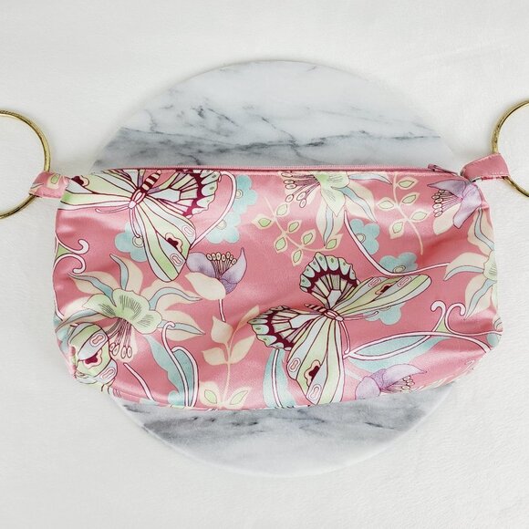 Y2K‎ Vintage Flower & Butterfly Silk Ring Handbag Clutch - Picture 8 of 12